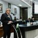 Pj Gubernur Aceh Bustami Hamzah menyampaikan Jawaban/Tanggapan Gubernur Aceh terhadap Pendapat Badan Anggaran DPR Aceh, kamis, 15 Juli 2024.