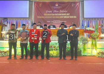Tiga Paslon Bupati dan wakil Bupati Bireuen Ambil Nomor Urut