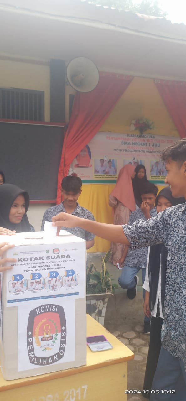 Panen Karya P5 SMAN 1 Juli Gelar Demokrasi Pemilu Osis