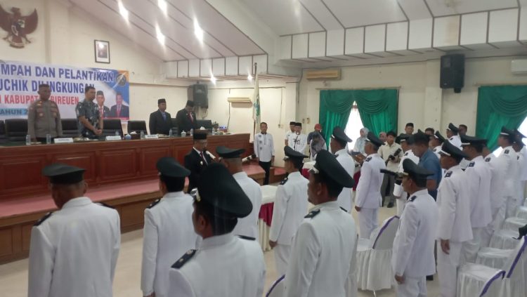 PJ Bupati, Jalaluddin SH, MM, Lantik 29 PJ geusyik