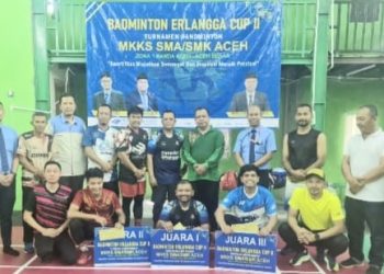 MKKS SMA dan SMK Aceh Zona 1 Gelar Turnamen Badminton Erlangga Cup II, Ini Juaranya