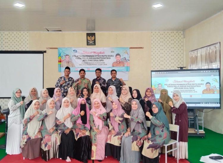 Kombel dan MGMP Matematika SMA/SMK Aceh Jaya Gelar Pelatihan Persiapan AKG 2024