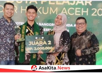 Rahain Afif dan Nadya Azzahra Terpilih Sebagai Juara Duta Pelajar Sadar Hukum Aceh 2024