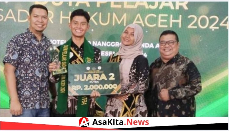 Rahain Afif dan Nadya Azzahra Terpilih Sebagai Juara Duta Pelajar Sadar Hukum Aceh 2024