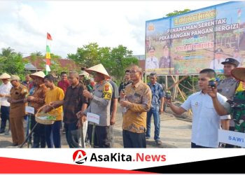 PJ Bupati dan Polres Bireuen Launching Penanaman Serentak Pekarangan Pangan Bergizi di Lhok Awe Teungoh