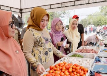 Istri Gubernur Aceh Apresiasi Pasar Tani yang Digelar oleh Distanbun Aceh