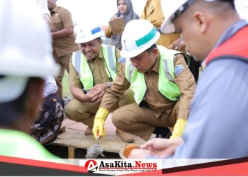 Bupati dan Wakil Bupati Pidie Jaya Letakkan Batu Pertama Arena MTQ Aceh Ke-XXXVII