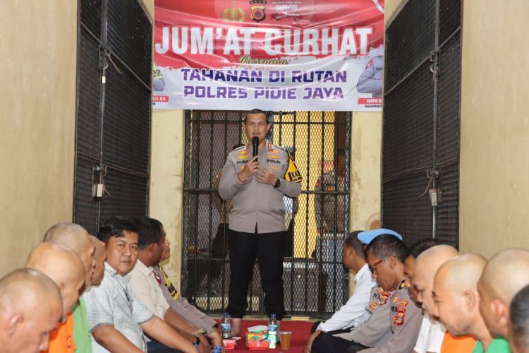 Bangun Kesadaran dan Harapan, Kapolres Pidie Jaya Gelar “Jum’at Curhat” Bersama Tahanan