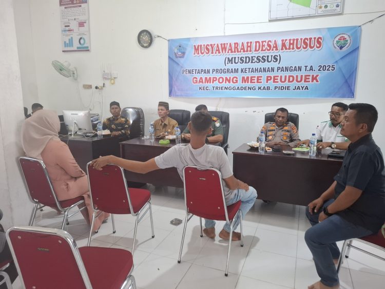 Musdessus Ketahanan Pangan Gampong Mee Peuduk Hadirkan Tokoh Penting