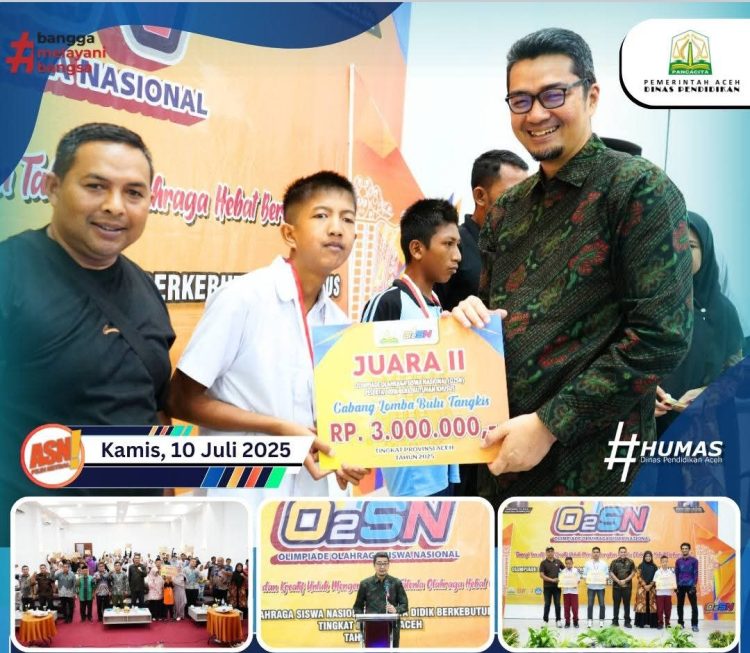 Kadisdik Aceh Tutup O2SN Pendidikan Khusus 2025, Dorong Peningkatan Prestasi dan Pembinaan Talenta Siswa SLB