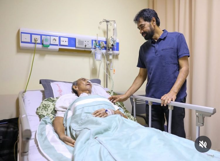 Mualem Jenguk Mantan Juru Runding GAM, Teungku Nasruddin di RSUD Zainoel Abidin