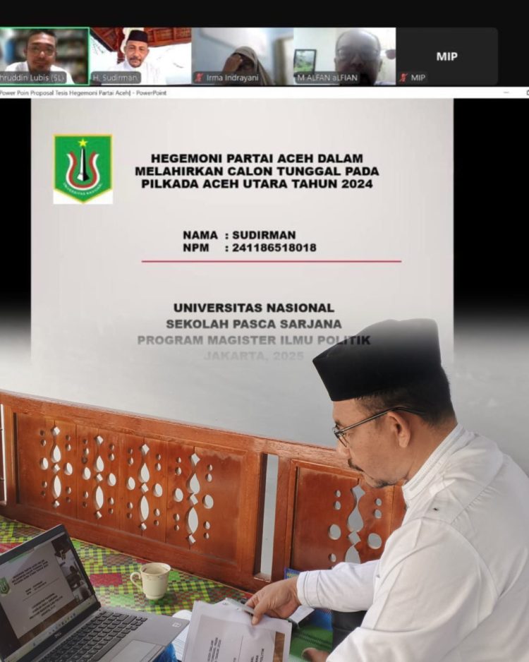 Haji Uma Sukses Gelar Seminar Proposal Magister, Tesis Angkat Hegemoni Partai Aceh di Pilkada Aceh Utara 2024