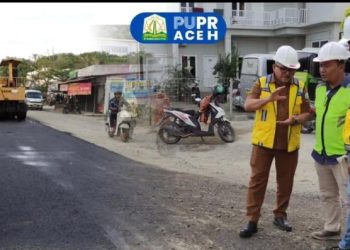 Jalan Simpang Tujuh Ulee Kareng–Simpang Lamreung Mulai Diaspal, PUPR Aceh Pastikan Kualitas