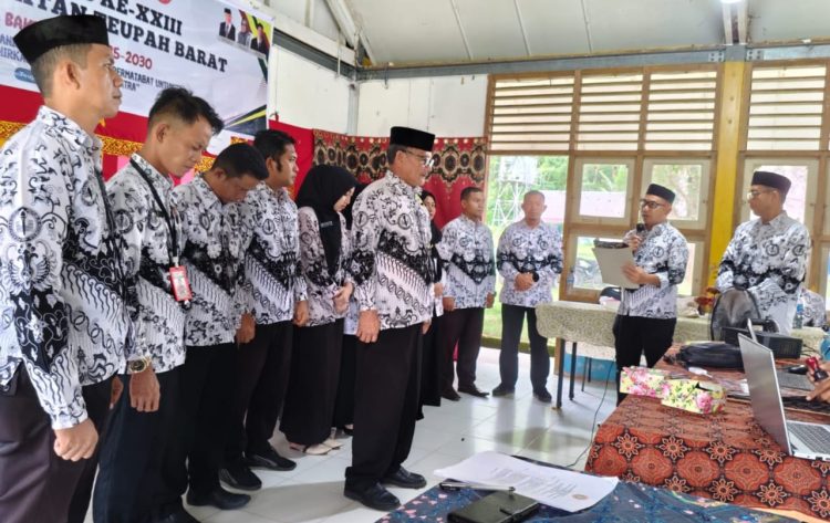 Rahmin Ali Gantikan Syafrial Jabat Ketua PC PGRI Teupah Barat