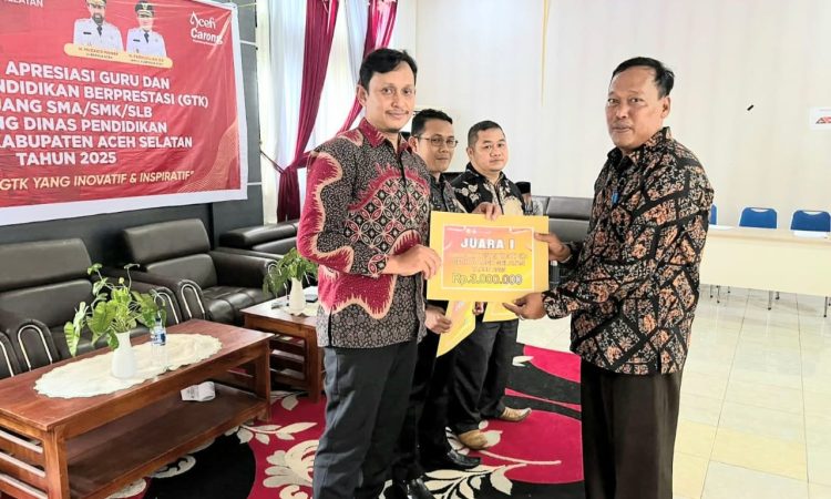Apresiasi GTK Berprestasi Jenjang Dikmen Aceh Selatan Sukses Dilaksanakan, Ini Para Juaranya