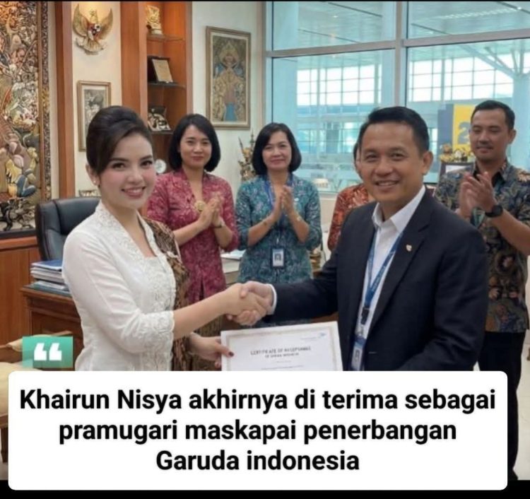 Viral Pramugari Gadungan, Khairun Nisa Akhirnya Diterima Jadi Pramugari Garuda Indonesia
