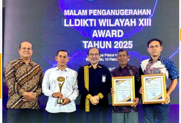 Universitas Jabal Ghafur Raih Dua Penghargaan Bergengsi di LLDikti XIII Award 2025