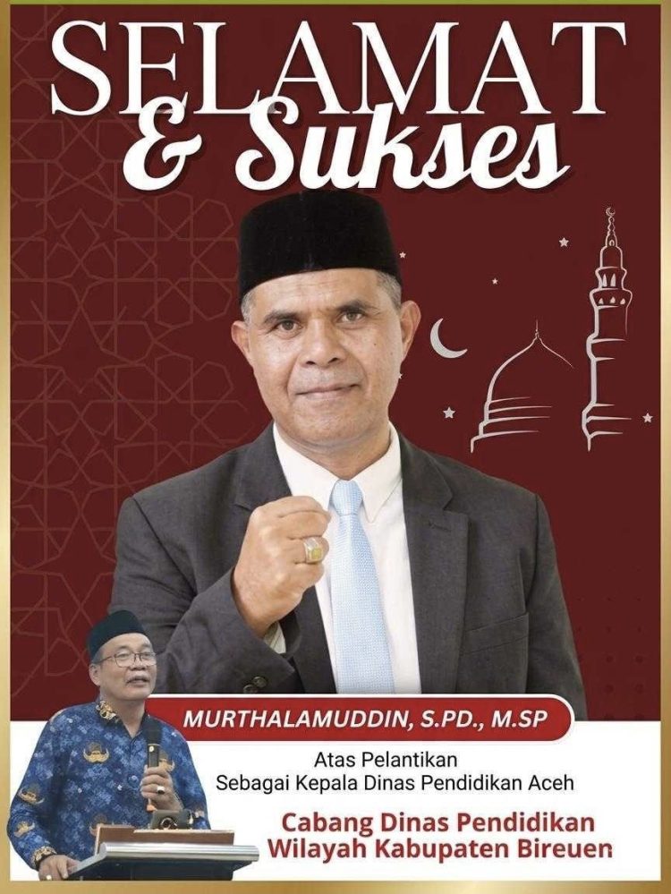 Kacabdin Bireuen Sampaikan Apresiasi atas Pelantikan Murthalamuddin sebagai Kepala Dinas Pendidikan Aceh, Harapkan Penguatan dan Kemajuan Sektor Pendidikan