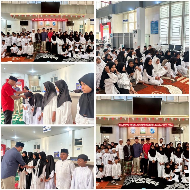 Samsat Banda Aceh Tebar Berkah Ramadan, Santuni 50 Anak Yatim dalam Doa Bersama Penuh Haru