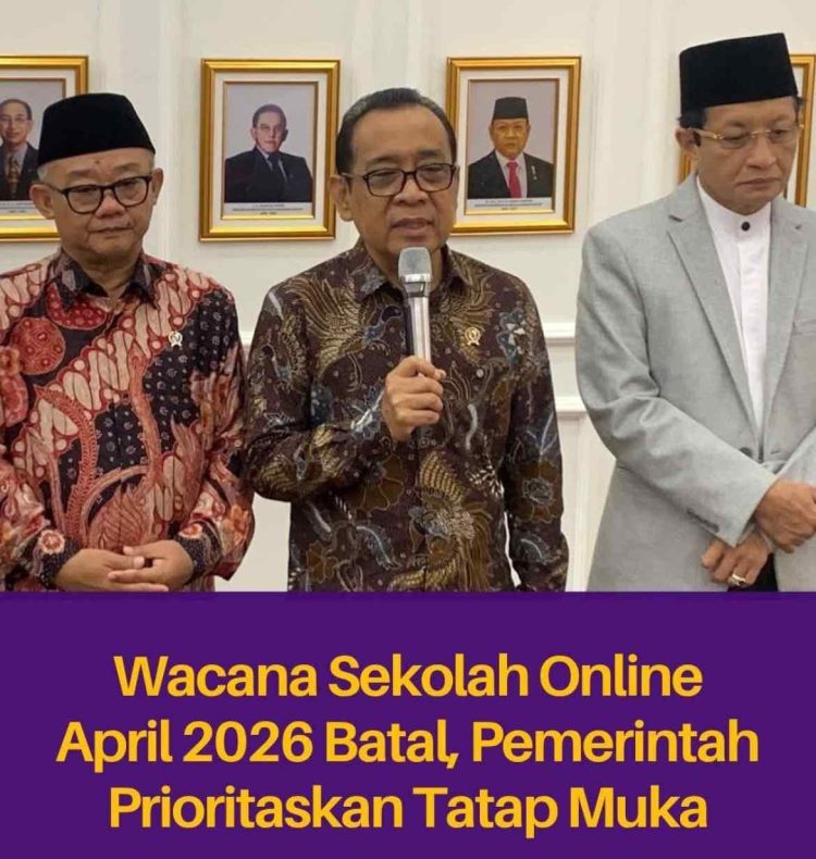 Pemerintah Batalkan Rencana Sekolah Online April 2026, Fokus Tatap Muka