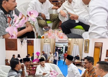 SILATURRAHMI HANGAT DI PENDOPO PIDIE, BUPATI SARJANI DAN WABUP AL ZAIZI UMAR KENANG PERSAHABATAN SEPERJUANGAN