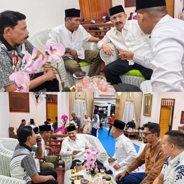 SILATURRAHMI HANGAT DI PENDOPO PIDIE, BUPATI SARJANI DAN WABUP AL ZAIZI UMAR KENANG PERSAHABATAN SEPERJUANGAN