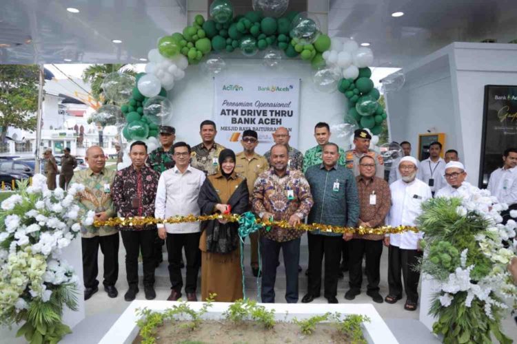 Bank Aceh Resmikan ATM Drive Thru di Kawasan Strategis Taman Kota Banda Aceh