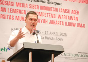 Sekda Aceh Buka UKW dan Seminar Nasional AMSI Aceh, Tekankan Penguatan Ekosistem Media Pascabencana