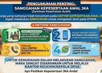 Pengumuman Resmi: Warga Aceh Diberi Kesempatan Ajukan Sanggahan Kepesertaan Awal JKA, Ini 4 Cara yang Disediakan