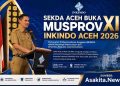 Sekda Aceh Buka MUSPROV XI INKINDO Aceh 2026