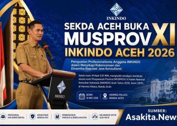 Sekda Aceh Buka MUSPROV XI INKINDO Aceh 2026