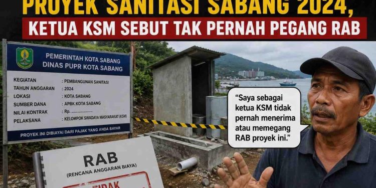Dugaan Kejanggalan Proyek Sanitasi Sabang 2024, Ketua KSM Sebut Tak Pernah Pegang RAB