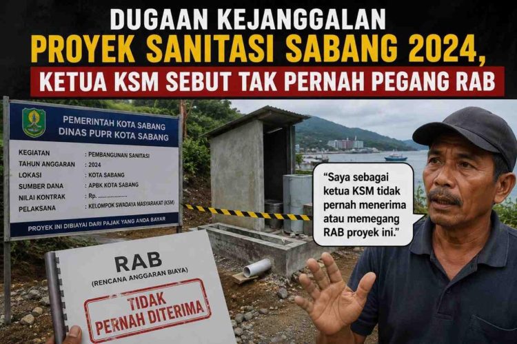 Dugaan Kejanggalan Proyek Sanitasi Sabang 2024, Ketua KSM Sebut Tak Pernah Pegang RAB