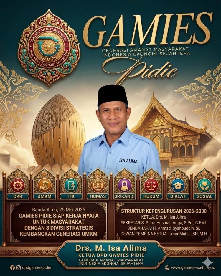 Isa Alima Nakhodai DPD Gamies Pidie, Siap Kembangkan Generasi Penggiat UMKM