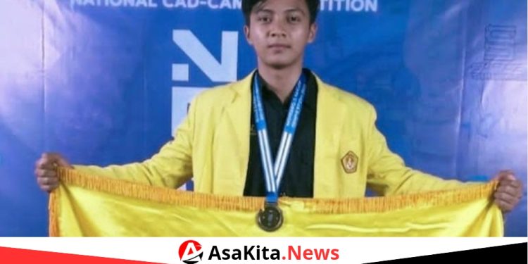 Ilham Surya, Mahasiswa Teknik Mesin PNL, Raih Juara I Tingkat Nasional CAD-CAM Milling NCC 2026