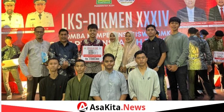 Siswa SMKN 5 Telkom Banda Aceh Juara 1 Bidang IT Network System Administration pada LKS Aceh
