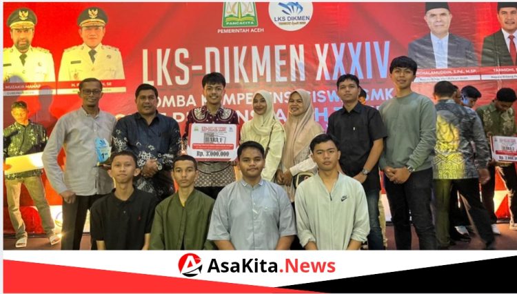 Siswa SMKN 5 Telkom Banda Aceh Juara 1 Bidang IT Network System Administration pada LKS Aceh