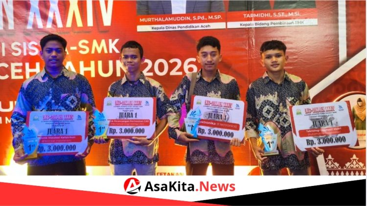 Empat Siswa SMKN 2 Banda Aceh Lolos ke Nasional di Ajang LKS 2026