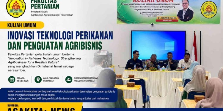 Fakultas Pertanian Gelar Kuliah Umum tentang Inovasi Teknologi Perikanan dan Penguatan Agribisnis