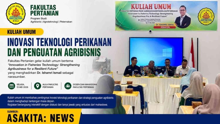 Fakultas Pertanian Gelar Kuliah Umum tentang Inovasi Teknologi Perikanan dan Penguatan Agribisnis