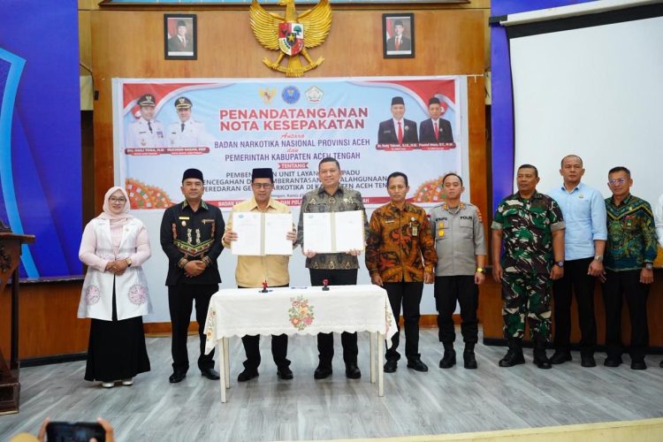 Pemkab Aceh Tengah Hibahkan Lahan 1.500 M² untuk BNNK, 60 Kepala Dinas Jalani Tes Urine