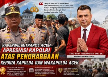 Kaperwil Mitrapol Aceh Apresiasi Kapolri Atas Penghargaan kepada Kapolda dan Wakapolda Aceh